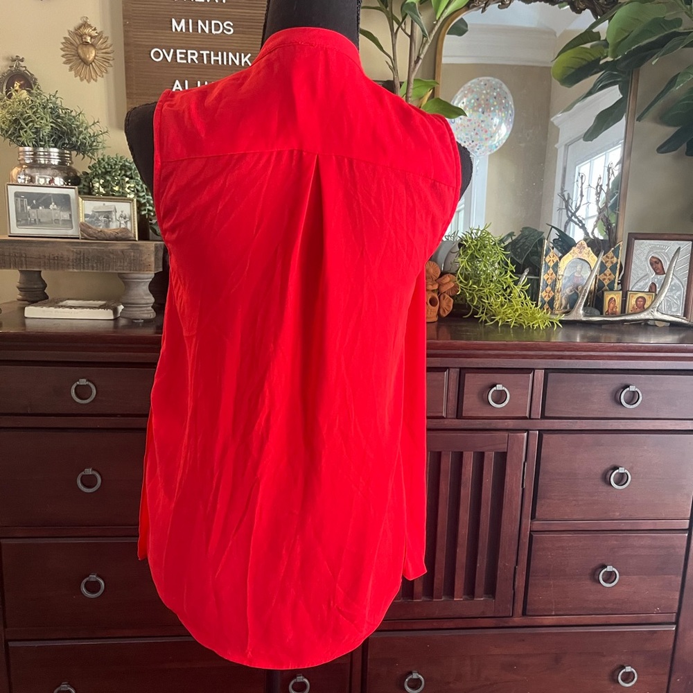 H&M Bold Red Flowy Tunic Top - Picture 4 of 5